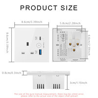 Premium Tuya WiFi UK Akıllı Priz USB A+C Sesli Kontrol Uzaktan Zamanlayıcılı Priz