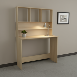 Scrivania da Ufficio in Rovere Sonoma 43.3x17.7x61.8 in Legno Ingegnerizzato con Ripiani, Design Moderno e Contemporaneo, Autoportante - Product Image 2