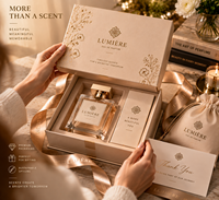 Set Kemasan Parfum Mewah Dengan Botol Kaca Kustom Produsen Kotak Hadiah Magnetik