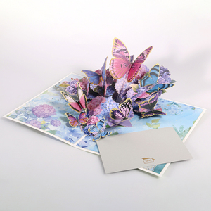 Carte regalo di carta Pop-Up personalizzate 3D bella farfalla per la festa della mamma - Product Image 1