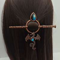 Pince à cheveux tendance pour femme, style norvégien, en alliage, motif dragon ailé Viking vintage, best-seller transfrontalier