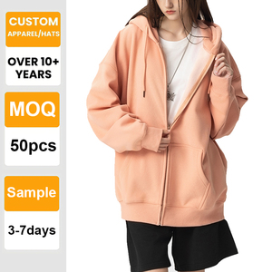 Sudadera con capucha de invierno de alta calidad con bordado 3D, diseño degradado, extragrande y con cremallera, al por mayor - Product Image 1