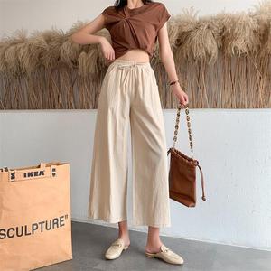 <span class=keywords><strong>Pantaloni</strong></span> lunghi al polpaccio <span class=keywords><strong>di</strong></span> <span class=keywords><strong>lino</strong></span> <span class=keywords><strong>di</strong></span> cotone da <span class=keywords><strong>donna</strong></span> primavera estate <span class=keywords><strong>pantaloni</strong></span> Casual elasticizzati <span class=keywords><strong>in</strong></span> <span class=keywords><strong>vita</strong></span> - Product Image 2