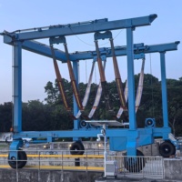 Grue portique RTG de 20 tonnes avec palan électrique contrôlé par PLC, hauteur de levage de 16 m, portée de 20 m, pour la construction et l'utilisation en extérieur