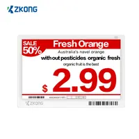 Zkong 7.5 inç e-mürekkep siyah beyaz ve kırmızı renk ekran E-kağıt teşhir standı dijital fiyat etiketi