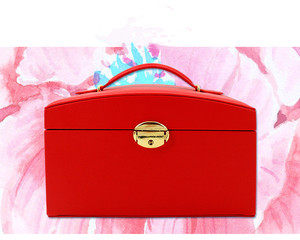 <b>Big</b> Jewellery Handle Shipping <b>Box</b> Cases For <b>Jewelry</b> Storage <b>Jewelry</b> Case Leather <b>Jewelry</b> Packaging Case - Product Image 2