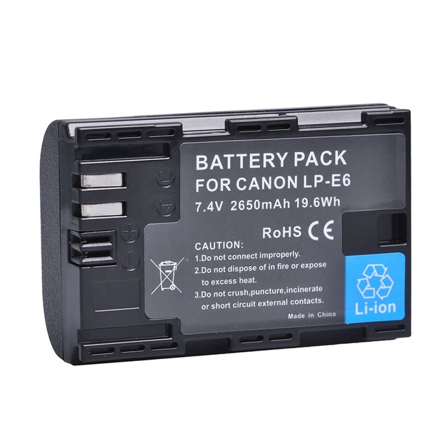 Lp E6 Camera Batteries Rechargeable Li-ion 7.4v Lp-e6 Battery for Generic Canon EOS 5DMark II EOS 60D