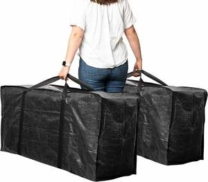 New Recycled Laminated PP Woven Bag China's Cheap Fashion Heavy Storage Moving Zipper Shopping Animal <b>Print</b> - Product Image 3