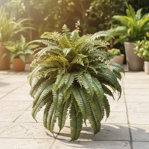 Grande plante artificielle de fougère avec frondes et lianes réalistes pour la décoration murale de la maison et du bureau - Product Image 1