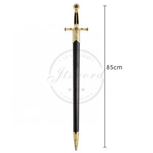 ดาบฟรีเมสันขนาดเล็กสีทอง MS 85 ซม. สำหรับขาย - Product Image 2