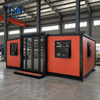 Rumah Kontainer Mini Modern Prefabrikasi yang Dapat Diperluas dengan Dua Sayap, Stabil, Mewah, dan Mudah Dipindahkan