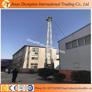 CE ISO Menyetujui Satu Orang Orang Lift Dua Tiang Mewah Aluminium Alloy Lift/Lift Bergerak Hidrolik Aluminium lift - Product Image 3