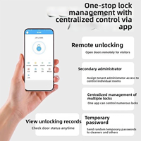 Serrure intelligente pour porte de sécurité avec WiFi, carte mémoire, mot de passe et déverrouillage par carte, étanche, en acier à haute teneur en carbone