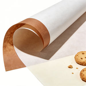 Papel de Envolver Alimentos Económico, Color Marrón/Blanco, Kraft, Doble Cara, Resistente a la Grasa y al Aceite, para Pizza, Pastel, Sándwich - Product Image 5
