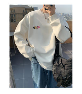 <span class=keywords><strong>Nice</strong></span> Youpin Designer Hip Hop Streetwear 100% cotone 420Gsm girocollo Pullover personalizzato felpe con cappuccio da uomo felpa in rilievo - Product Image 3