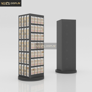 Dọc bảo tồn không gian bốn mặt xoay khảm hiển thị Kệ gạch hiển thị đứng cho vật liệu xây dựng cửa hàng triển lãm - Product Image 3