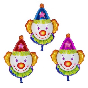 Globo grande y divertido de payaso para niños, <span class=keywords><strong>feliz</strong></span> <span class=keywords><strong>cumpleaños</strong></span>, <span class=keywords><strong>Feliz</strong></span> Navidad, papel de aluminio - Product Image 1