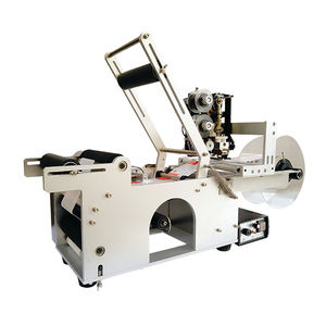 Machine d'étiquetage semi-automatique pour bouteilles rondes avec codeur de date, emballage métallique, cœur PLC, 650*300*550mm, vitesse d'étiquetage 25-50 pièces/min - Product Image 2