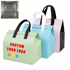 Bolsa Térmica Personalizada con Logotipo, Impermeable, para Entrega de Alimentos y Café, Portátil, de Tela No Tejida, con Letras Impresas - Product Image 1