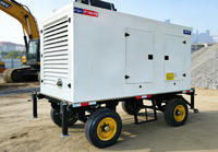 Générateurs diesel Taishan silencieux montés sur remorque 90KW, démarrage automatique, alternateur 100% cuivre, monophasé/triphasé, châssis mobile pour