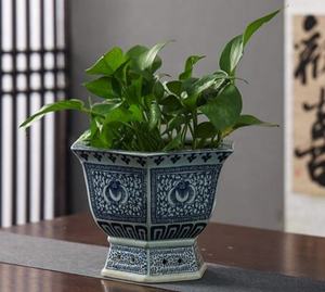 Décoration <span class=keywords><strong>de</strong></span> la maison chinoise <span class=keywords><strong>poterie</strong></span> en porcelaine bleue et blanche grands pots <span class=keywords><strong>de</strong></span> fleurs en céramique - Product Image 4