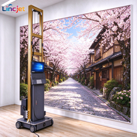 LINCJET LC-A2 Printer Dinding Restoran, Mesin Cetak Dinding UV untuk Suasana Kafe & F&B, Printer Dinding Kafe, Otomatis
