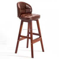 Chaises de luxe au design personnalisé en vente chaude avec pieds en bois massif, prix de gros, tabouret de bar pour cuisine, salle à manger
