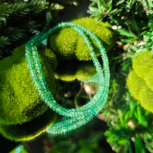 Datian Natural Zambia 3-4mm <strong>Emerald</strong> Flat <strong>Bead</strong> Bracelet No Heat Green Loose <strong>Beads</strong> - Product Image 3