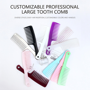 Precio con descuento, gran oferta, peine de pelo de aceite de 7 colores, peine de pelo de diente ancho portátil de plástico para salón de rizos ABS - Product Image 3