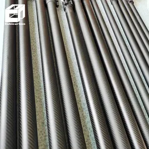 High Rise Water Fed Pole Carbon Fiber Bus Glass/ Window Cleaning OEM 1m-20m Carbon Fibre Telescopic Pole With Brush Kit
