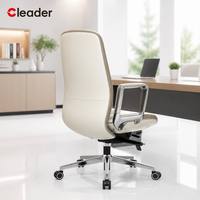 Chaise de bureau exécutive présidentielle en cuir Napa, ergonomique, à dossier haut, avec support mobile à 360 degrés et base en silicone, pour usage commercial et directionnel