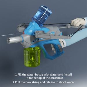 Ballesta automática eléctrica de doble botella de verano para niños, pistola de agua con arco y flecha para jugar al aire libre, Material plástico - Product Image 4