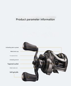 Moulinet de pêche à lancer DC Micro Baitcasting anti-recul, léger, en métal et nylon, double frein, rapport de transfert 7.0:1 <span class=keywords><strong>pour</strong></span> la pêche en rivière - Product Image 5