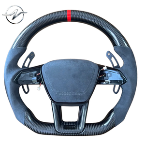 Volante Personalizado de Fibra de Carbono y Cuero para <span class=keywords><strong>Audi</strong></span> R8 Q5 Q5 2019 Rs6 C7 A5 A5 2013 A3 8y 8v <span class=keywords><strong>A6</strong></span> <span class=keywords><strong>2017</strong></span> Tt 8n 2016 2015 S5 - Product Image 1