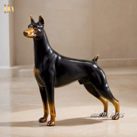 Petite statue de chien Cocker Spaniel en bronze coulé pour la décoration de la maison et du salon