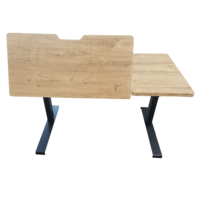 Bureau debout électrique moderne à double moteur, réglable en hauteur, avec cadre extensible semi-inclinable pour dessin et travail assis-debout