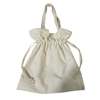 Natürliche Canvas-Tasche mit Kordelzug, umweltfreundliche Baumwoll-Tragetaschen mit Kordelzug für Frauen, wiederverwendbare Einkaufstasche, Schultertasche, Aufbewahrungstasche