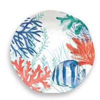 Assiette de poisson de mer personnalisée, vaisselle en mélamine assiette à Dessert ronde, ensembles de vaisselle pour la fête de restaurant