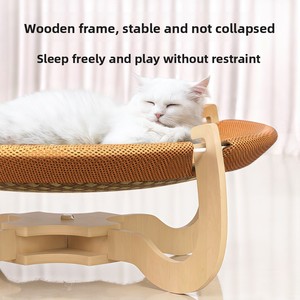 <span class=keywords><strong>Hamaca</strong></span> Universal <span class=keywords><strong>de</strong></span> Ratán para Gatos Four Seasons, Cama Elevada Transpirable para Mascotas con Colchoneta Refrigerante para el Descanso <span class=keywords><strong>de</strong></span> Gatitos en Verano - Product Image 3