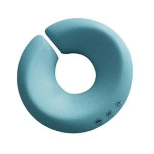 Silk Feeling <b>Memory</b> <b>Foam</b> Face & Neck Support Pillow with Removable Washable Cover Knitted Design for Airplane and Hotel Use - Product Image 1