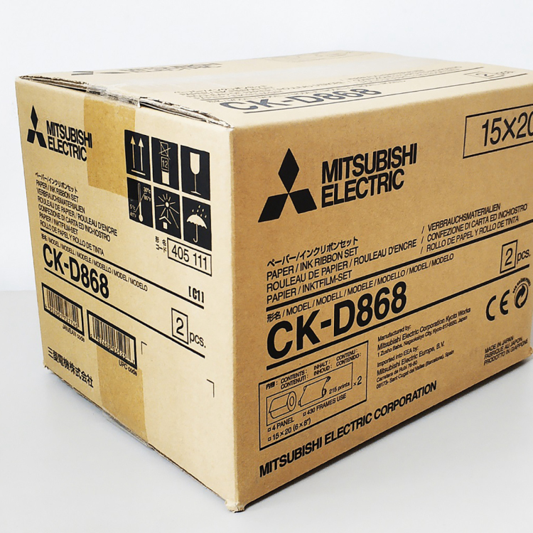 Papel adhesivo de impresora térmica a color Mitsubishi Ck-D868 de alto brillo para impresora de video de ultrasonido