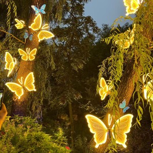 Lumières décoratives LED dynamiques en forme de papillon pour l'éclairage paysager ou la décoration de jardin et de maison - Product Image 4