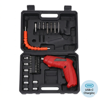 Mini tournevis électrique sans fil 3,6 V rechargeable par USB, perceuse portable avec lumière LED et batterie au lithium pour le bricolage domestique