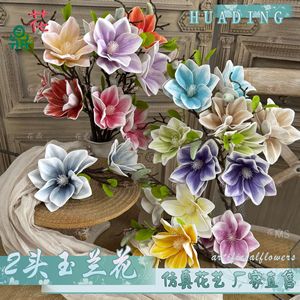 Ramo de flor de magnolia artificial de una sola rama de Hua Ding EVA para decoración del hogar - Product Image 1