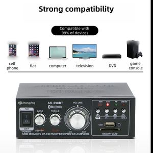 Amplificateur Mini Bluetooth Haute Puissance 220V pour Usage Domestique, Multifonctionnel avec Insertion de Carte SD, Lecteur de Clé USB, Amplificateur <span class=keywords><strong>HIFI</strong></span> pour <span class=keywords><strong>Voiture</strong></span> - Product Image 3