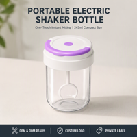 Botol Pengocok Elektrik 245ml Bertenaga Baterai Botol Pengocok Otomatis PC Untuk Penggunaan Sehari-hari