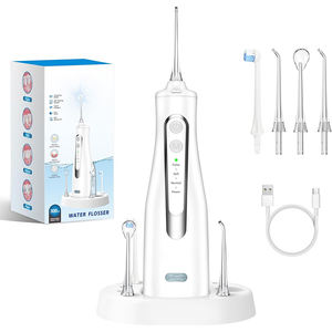 Hydropulseur électrique sans fil étanche IPX7 à rotation 360° avec 4 modes et 4 embouts pour le nettoyage des dents (vente en gros) - Product Image 1