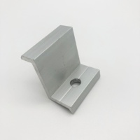 Pince d'extrémité solaire en aluminium Accessoires pour système de montage PV Pinces d'extrémité fixes pour panneaux solaires