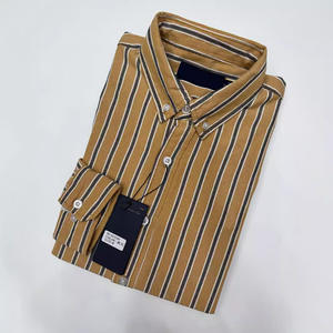 Camisa de Manga Larga para Hombre, 100% Algodón, con Cuello Cuadrado y Rayas con Cuentas, para Adultos Jóvenes y de Mediana Edad, Tratamiento Antiarrugas, Lavable a Máquina - Product Image 4