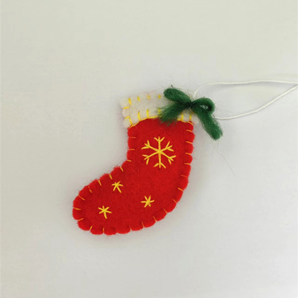 Chaussettes cousues main rouge